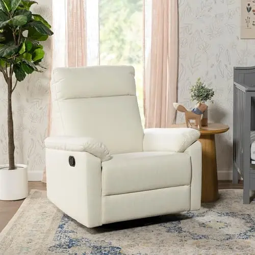 DAVINCI Suzy glider recliner in vanilla with wing back