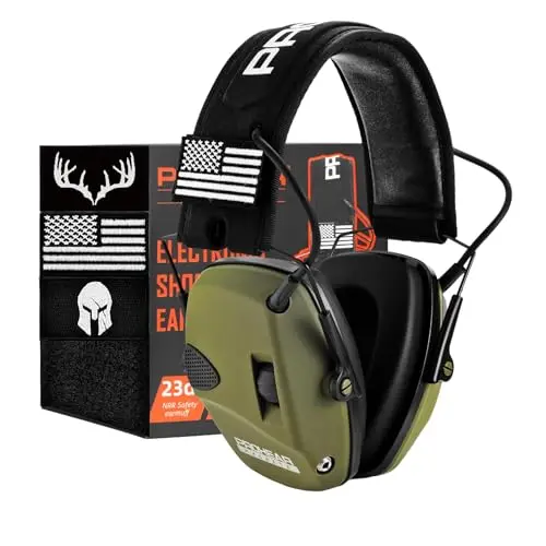 PROHEAR electronic ear protection for shooting in green color