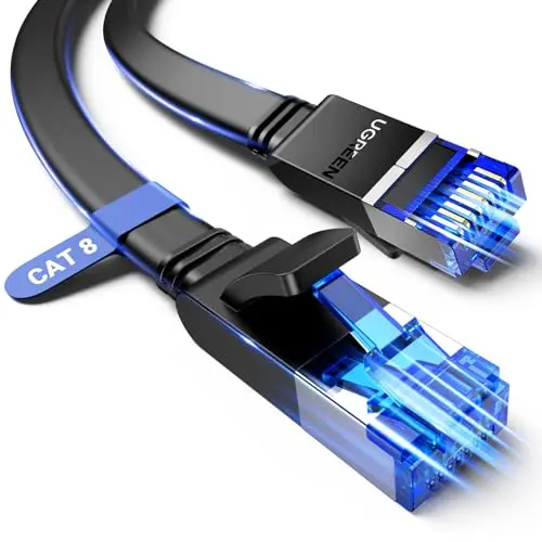 UGREEN flat Cat8 Ethernet cable 20ft for versatile setups