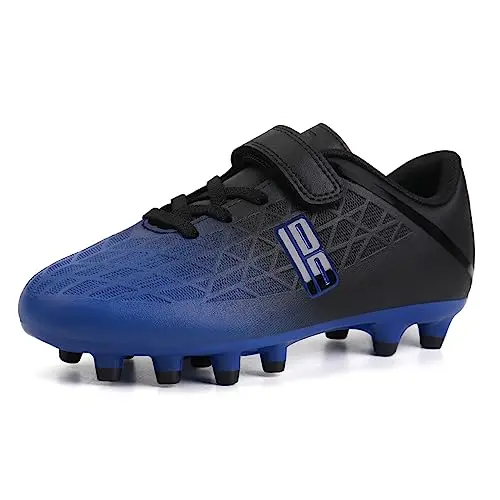 brooman kids soccer cleats with velcro closure and rotational traction