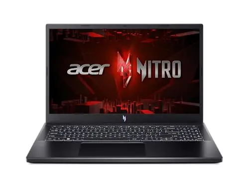 Acer Nitro V gaming laptop in black with red accents