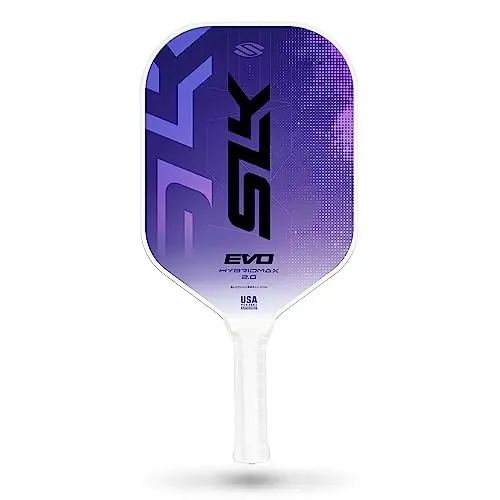 SLK Evo Hybrid XL pickleball paddle with fiberglass face