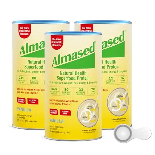 Almased Protein Powder for weight loss kit with multiple cans