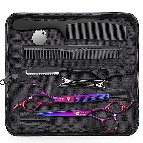 JASON purple hair cutting scissors set