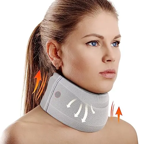 Soft cervical collar neck brace for pain relief and spine alignment