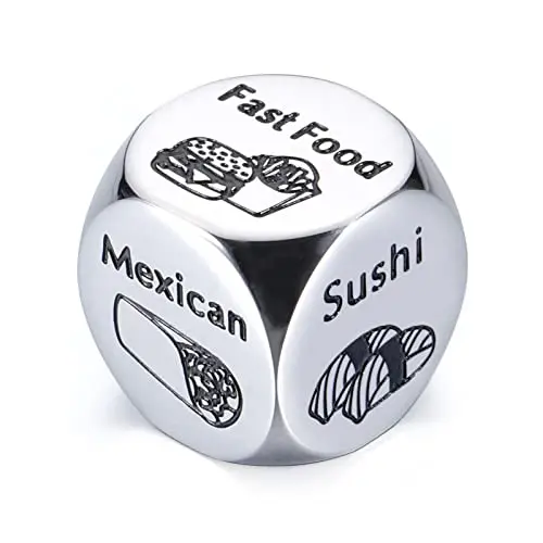 Stainless steel food decision dice for couples