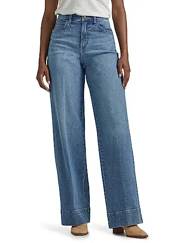 Lee Women's Legendary High Rise Trouser Jeans with front creases