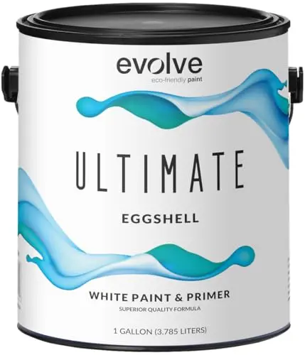 EVOLVE Ultimate Paint & Primer in white for interior and exterior use