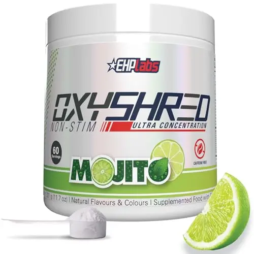 EHP Labs OxyShred Non Stimulant Pre Workout Powder in Mojito flavor