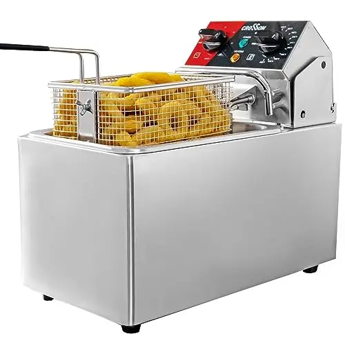 CROSSON commercial-style deep fryer with rotary fryer head