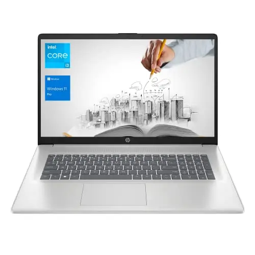 HP 17 inch business laptop with large display