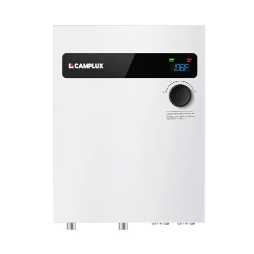 CAMPLUX 27kW white electric tankless water heater
