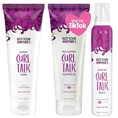 Not Your Mother's Curl Talk defining cream, gel, and mousse trio for curly hair