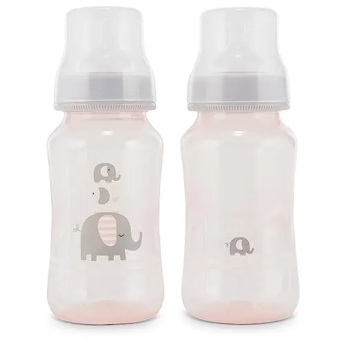 Cudlie hourglass-shaped baby bottles with fun prints