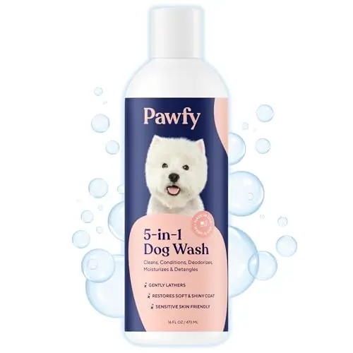 Pawfy 5-in-1 Shampoo and Conditioner with oatmeal and aloe vera