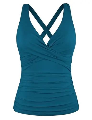 Hilor tankini top with underwire and tummy control