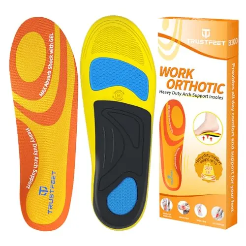 Trustfeet heavy duty work orthotic insoles with gel pads