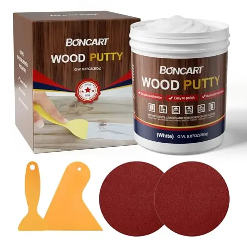 BONCART white wood putty with scrapers for easy furniture repair