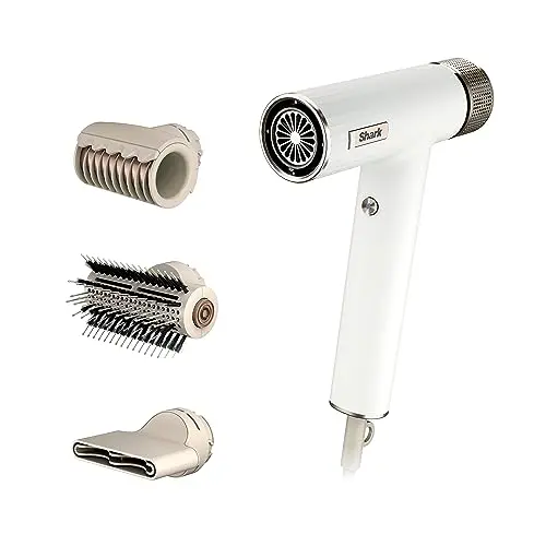 Shark SpeedStyle hair dryer in silk color with attachments