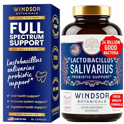 Windsor Botanicals Lactobacillus Salivarius probiotic capsules