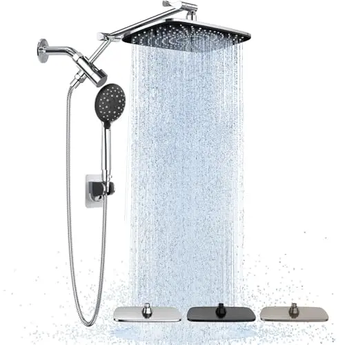 Veken wide rain shower head with handheld combo