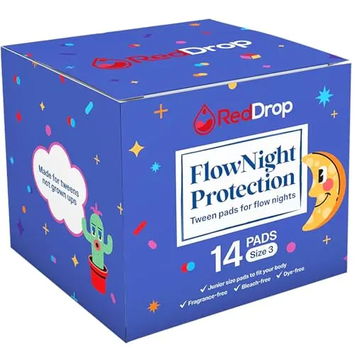 RedDrop Tween FlowNight Pads for nighttime use