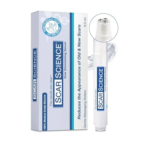 ScarScience Silicone Gel Serum with tri-roller applicator