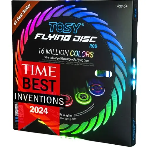 TOSY flying disc with multi-color RGB LED lights illumination