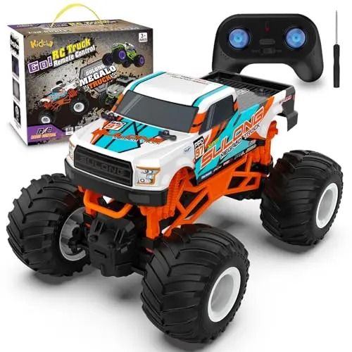 Kidcia 1:16 scale RC monster truck on rough terrain