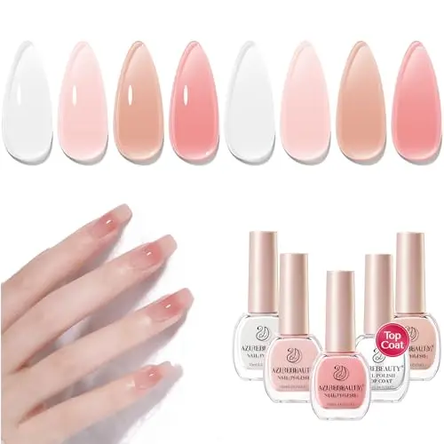 AZUREBEAUTY Nail Polish Set with strengthening treatment