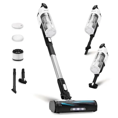 LEVOIT cordless vacuum with anti-tangle brush and 50-minute runtime