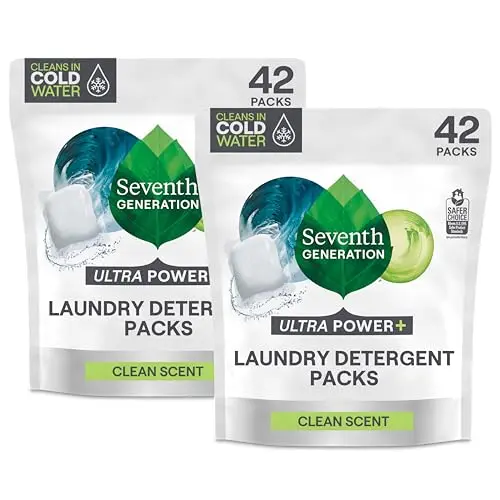 Seventh Generation laundry detergent packs with bio-enzymes
