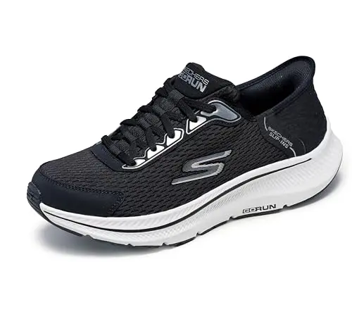 Skechers Go Run Consistent 2.0 running shoe showing hands-free design and mesh upper