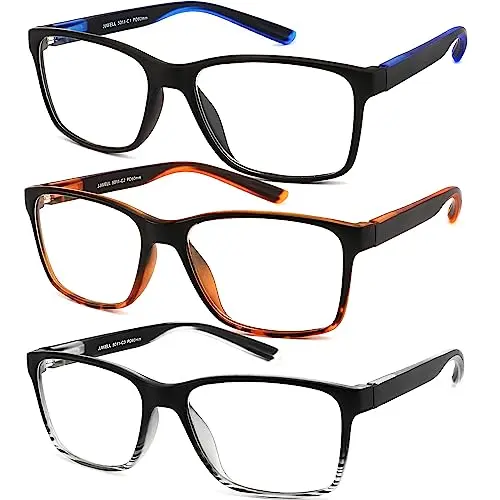 JJWELL blue light blocking reading glasses three pack