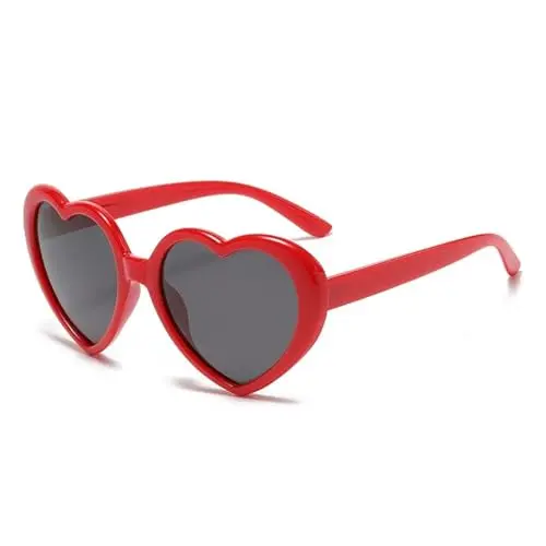 FADXIN polarized heart-shaped sunglasses in red