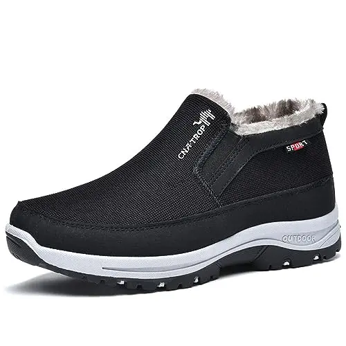 FAIRSOMA men's slip-on winter chukka boots with arch support