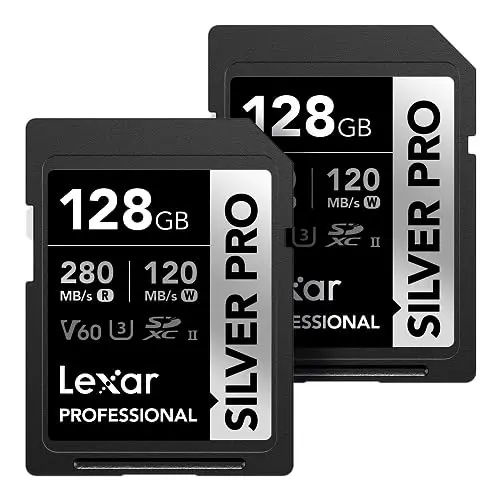Lexar SILVER PRO SD card with 280MB/s read speeds