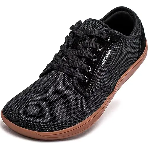 HOBIBEAR unisex barefoot fashion sneaker in black/brown