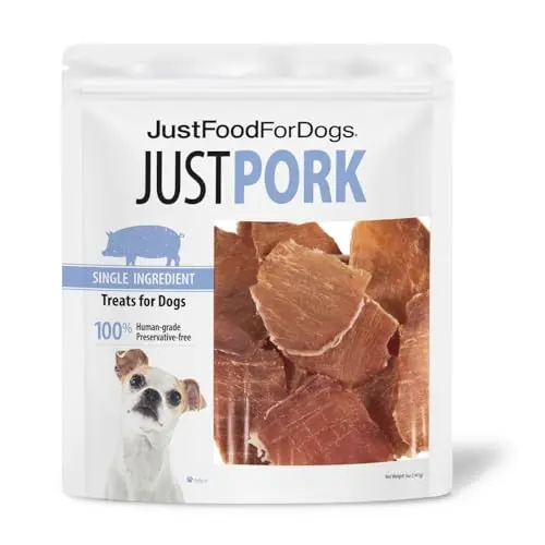 JustFoodForDogs pork dog treats packaging