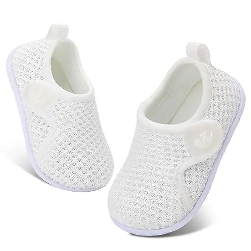 FEETCITY baby slip-on sneakers with knitted mesh upper and hook-and-loop closure