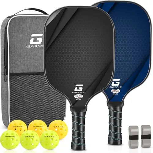 GARYE carbon fiber pickleball paddles set with accessories