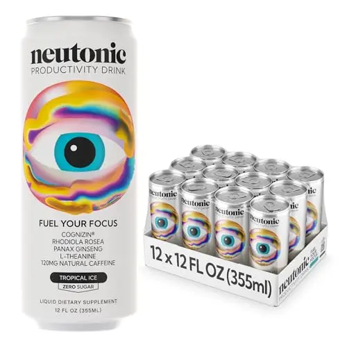 Neutonic nootropic energy drink can with tropical ice flavor