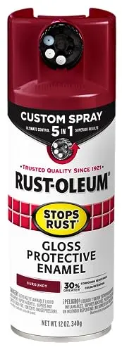 Rust-Oleum Stops Rust Custom Spray 5-in-1 spray paint can in gloss burgundy