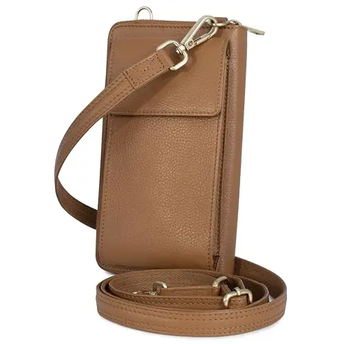 BULL GUARD leather crossbody wallet purse with RFID blocking
