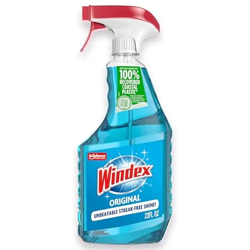 Windex Glass Cleaner spray bottle with original blue formula