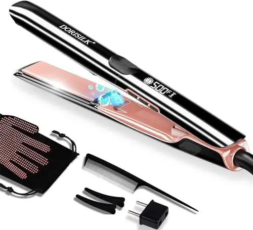 DORISILK ceramic flat iron with plasma technology and high heat