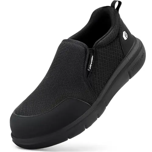 FitVille slip-on steel toe shoes with extra wide toe box