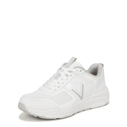 Vionic Walk Strider walking shoes in White Leather