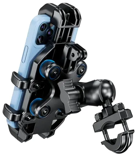 BRCOVAN anti-shake motorcycle phone mount with adjustable design