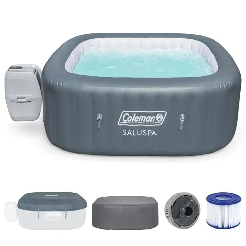 Coleman Hawaii AirJet inflatable hot tub with energy-efficient cover